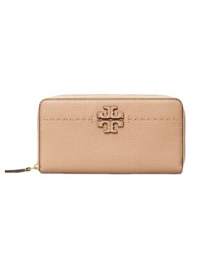 Tory Burch McGraw pink zip around wallet